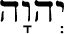 Hebrew YHVH With Vowels