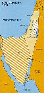 1956 Sinai Campaign Map