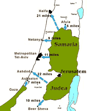 Map of 1967 Six Day War